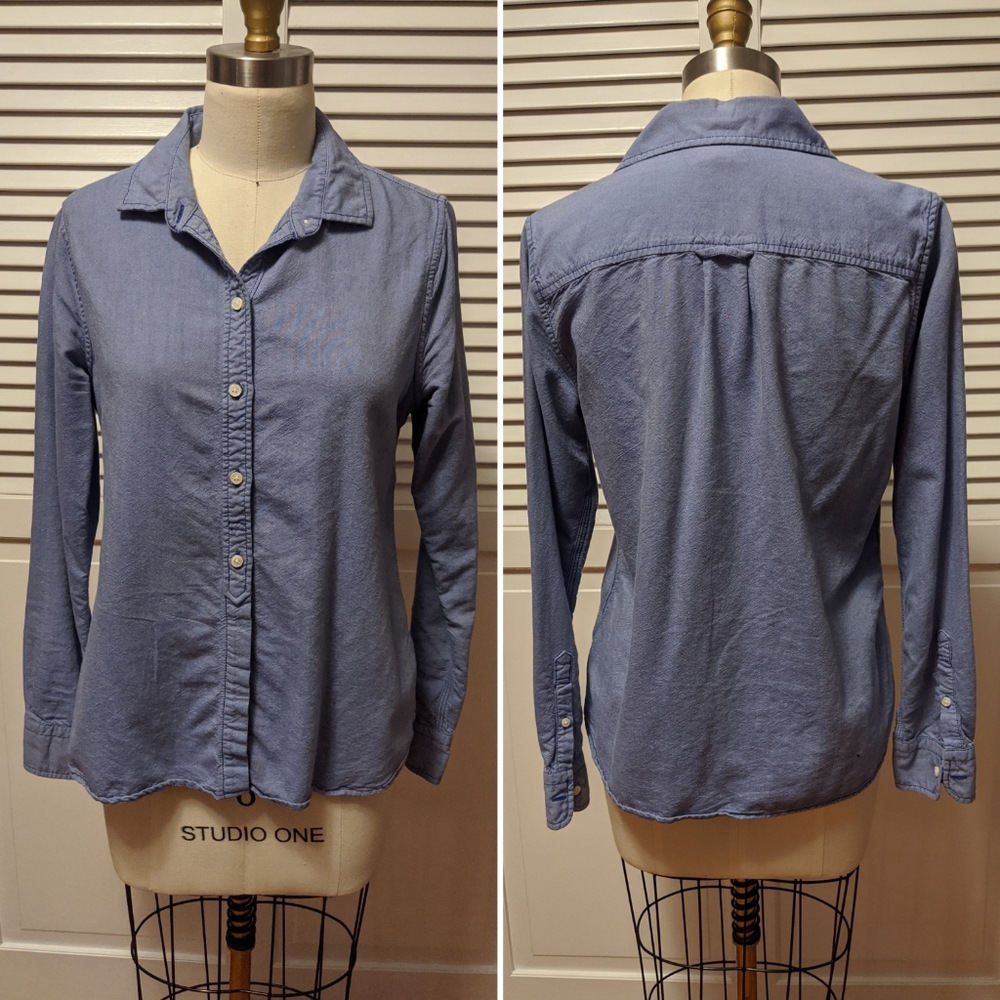 Lands End Canvas Blue Oxford Button down 6 / Small